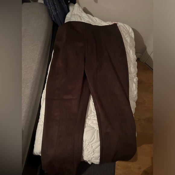 NWT Joe Fresh Brown Suede Pants - Picture 1 of 4